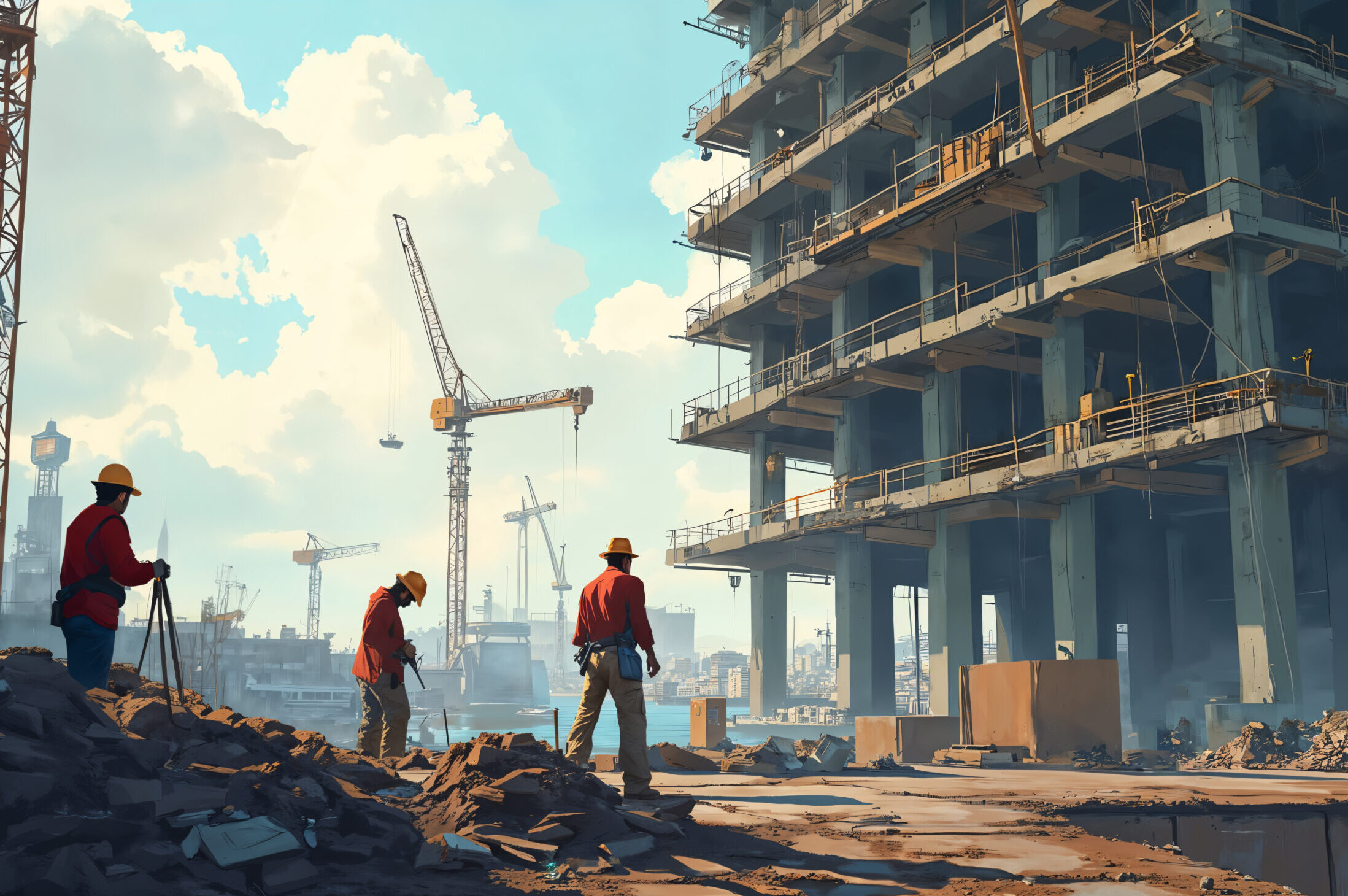 illustration construction site